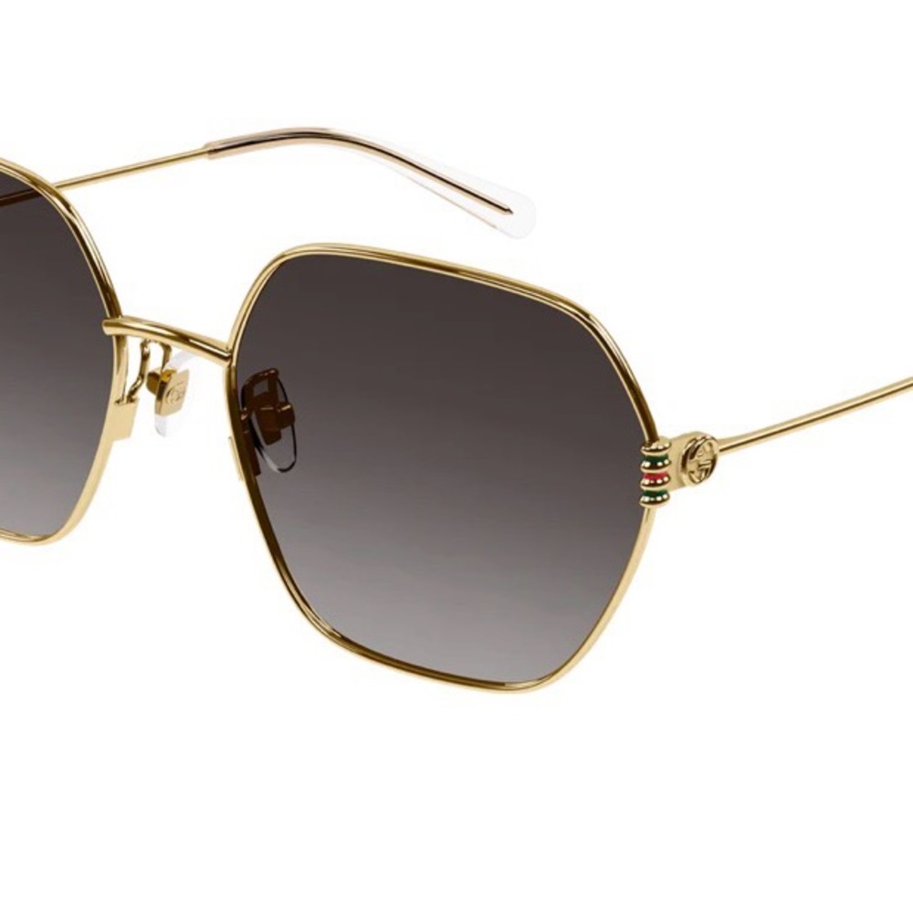Gucci Gold Sunglasses with Black Lenses
